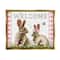 Stupell Industries Welcome Plaid Spring Garden Rabbits Floater Framed Art